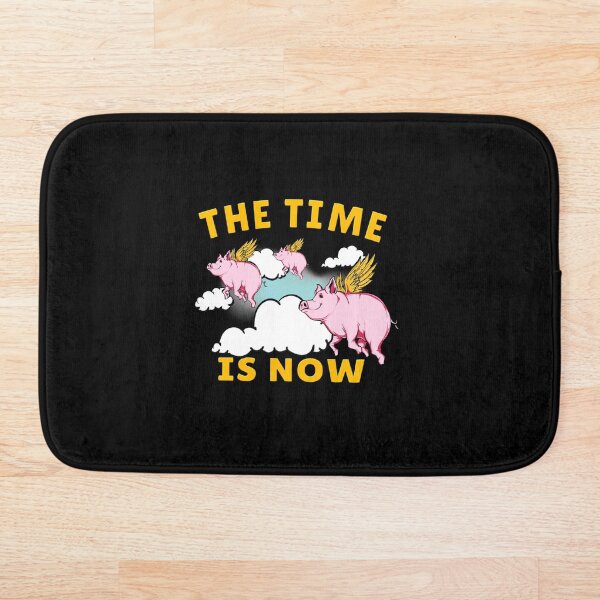 Item preview, El tiempo ahora es cerdos voladores Año del diseño del cerdo designed and sold by SoCoolDesign.