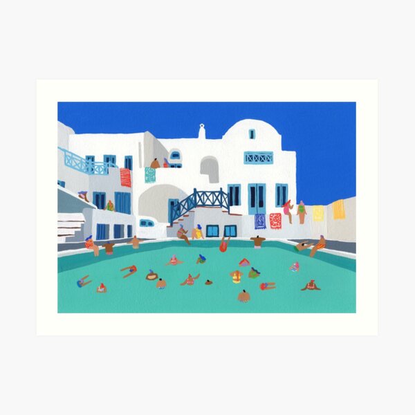 When in Santorini Art Print