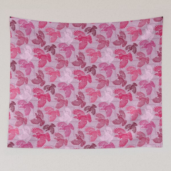 Item preview, New Zealand Tui Bird - Pink and Lilac designed and sold by lolomastudio.