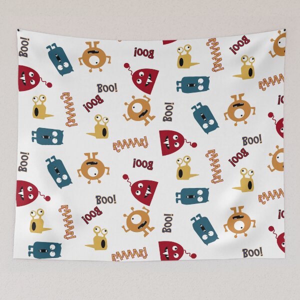 Item preview, Cute Monsters Children's Boys Illustration boo designed and sold by kristinedesigns.