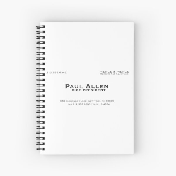 Paul Allen Business Card Spiral Notebook