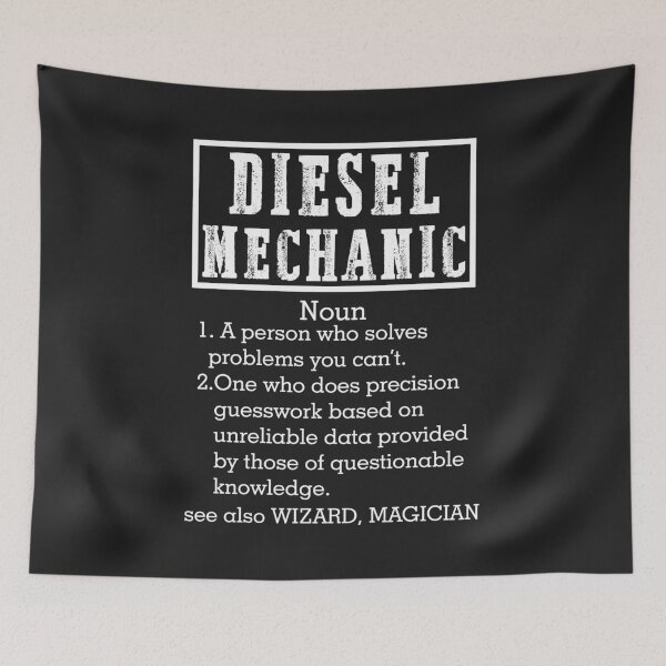 Item preview, Diesel Mechanic does precision guess work wizard magician designed and sold by hadleydesigns.