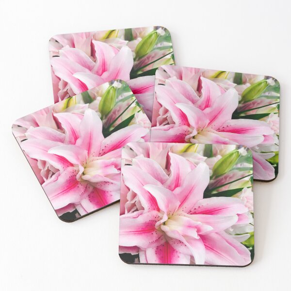 Item preview, Pretty Pink Star Lilies Floral Bouquet Art Photo designed and sold by DEC02.