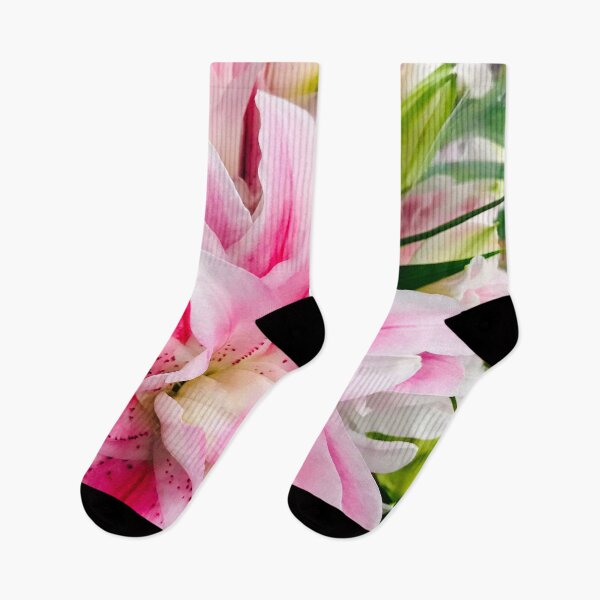 Item preview, Pretty Pink Star Lilies Floral Bouquet Art Photo designed and sold by DEC02.