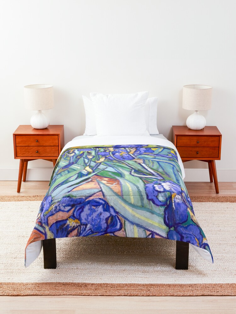 Alternate view of Vincent Van Gogh Irises Comforter