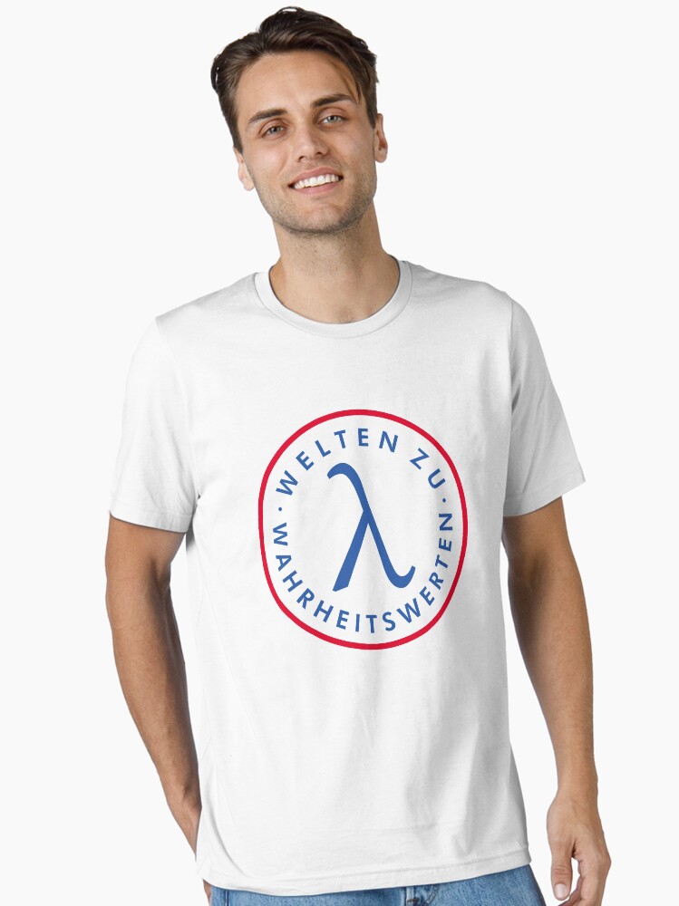Thumbnail 1 of 7, Essential T-Shirt, Welten zu Wahrheitswerten designed and sold by texttheater.