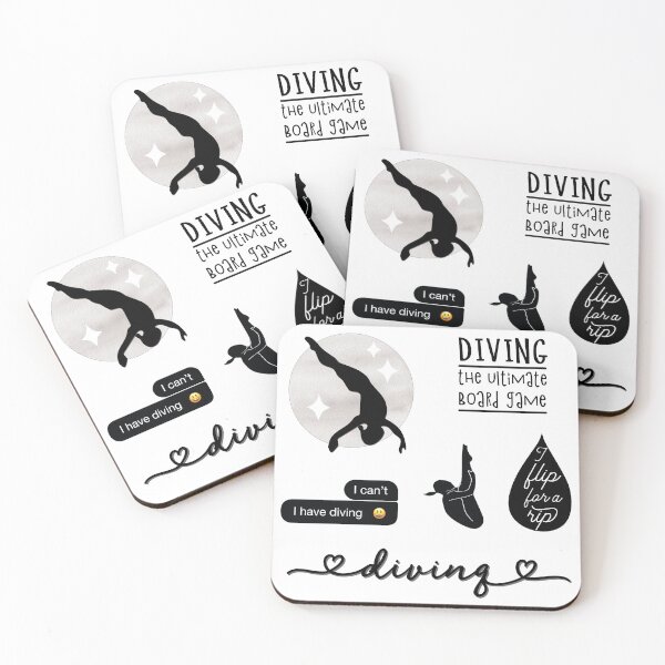 Item preview, Black Watercolor Diving, Diver Sticker Pack designed and sold by The-Goods.