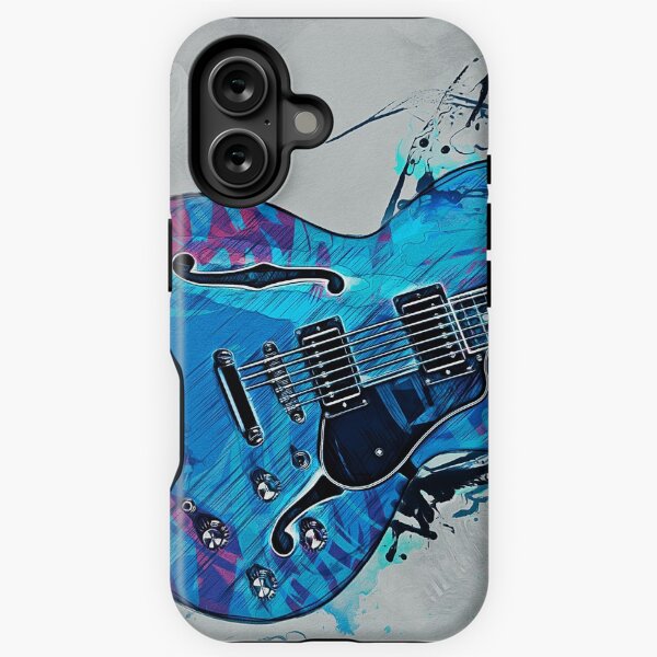 Blue Electric Guitar iPhone Tough Case