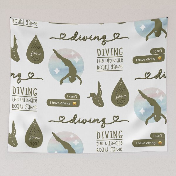 Item preview, Olive Green Watercolor Diving, Diver Sticker Pack designed and sold by The-Goods.