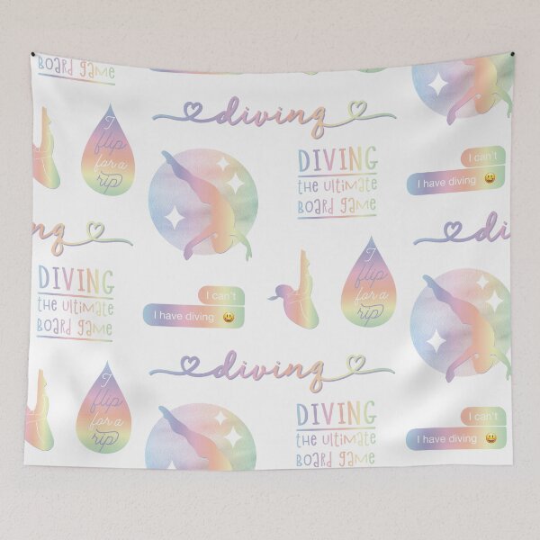 Item preview, Pastel Rainbow Watercolor Diving, Diver Sticker Pack designed and sold by The-Goods.