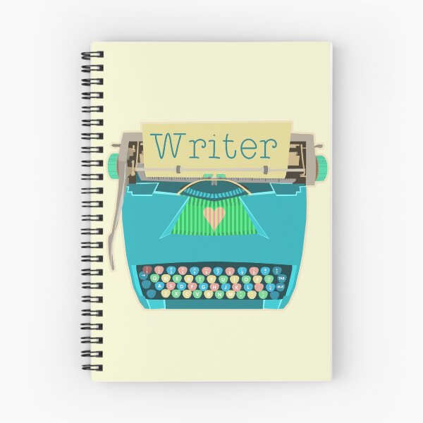 Item preview, Retro Typewriter for Writers Mid-Century Modern Aqua Blue designed and sold by emkayhess.