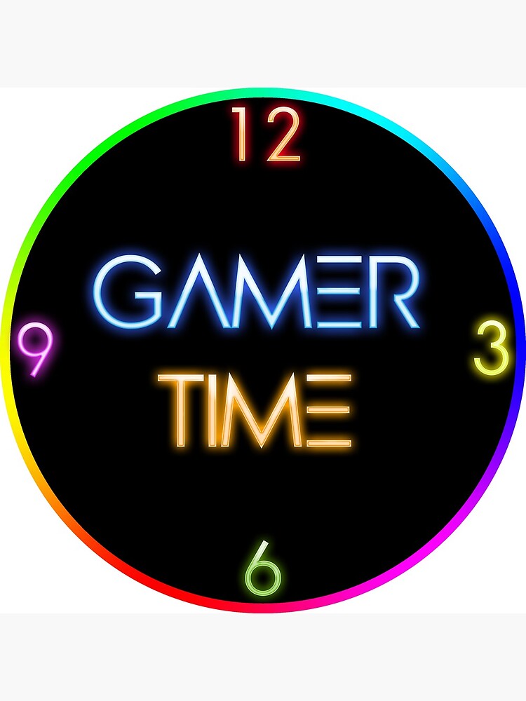 "Gamer Time RGB Clock" Clock for Sale by 312media Redbubble