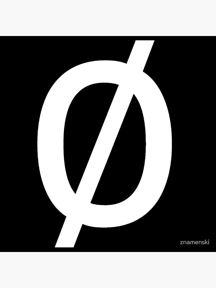 Empty Set - Unicode Character “∅” (U+2205) by znamenski