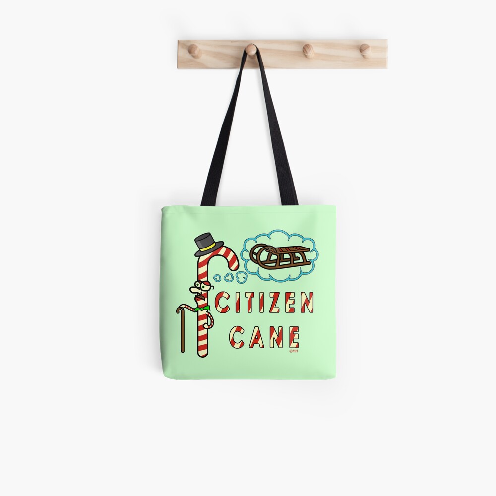 Citizen Cane Christmas Candy Cane Pun Tote Bag