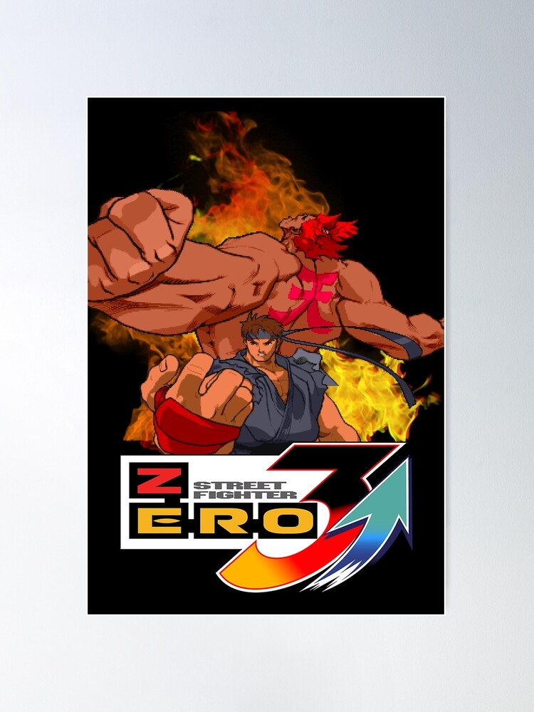 Street Fighter Alpha Ryu vs Akuma Wall Scroll Poster available at  VideoGamesNewYork, VGNY