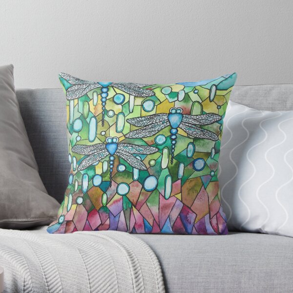 Dragonflies Throw Pillow