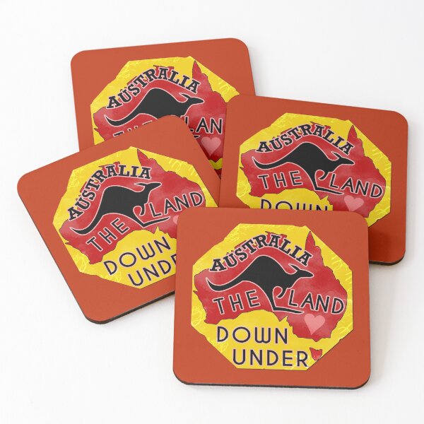 Item preview, Australia Land Down Under Kangaroo Retro Luggage Sticker designed and sold by emkayhess.