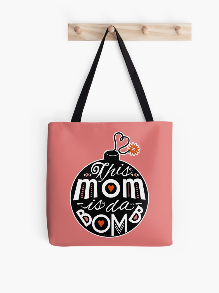 Motherhood Funny Modern Typography Mom Mother Large Tote