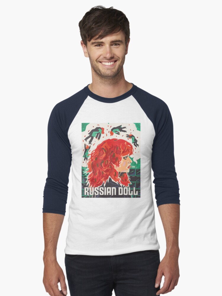 Thumbnail 1 von 3, Baseballshirt mit 3/4-Arm, Puppe Russisch designt und verkauft von MarcoPolok.