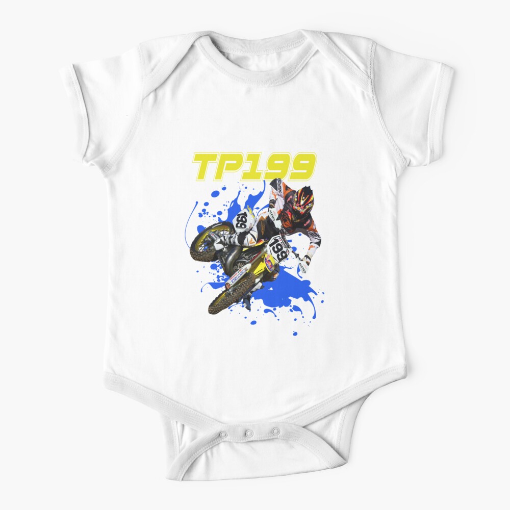 Travis Pastrana 199 Motocross And Supercross Champion 199 Dirt Bike Gift Design Baby One Piece By Johnyybrap Redbubble