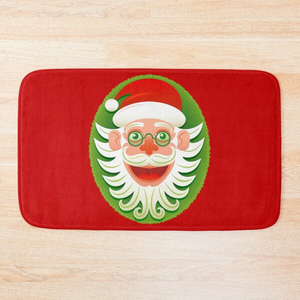 Item preview, Smiling Santa Claus celebrating Christmas in Hipster style designed and sold by Zoo-co.