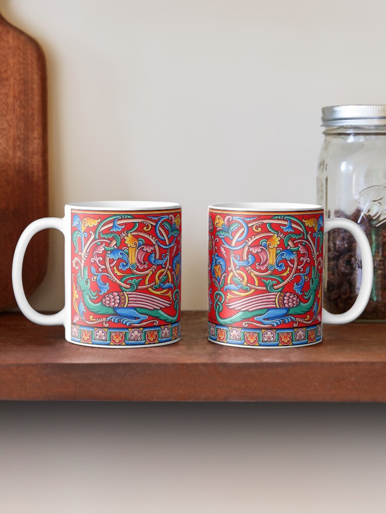 Alternate view of Medieval Romanesque Dragon Mug