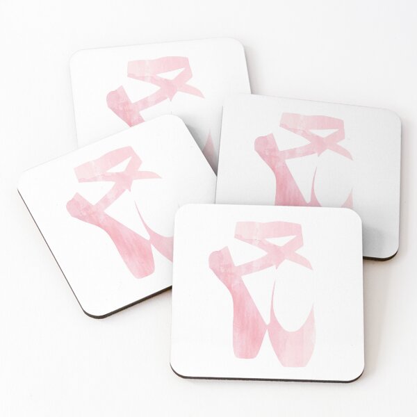 Item preview, Pink Watercolor Ballet Pointe Toe Shoes Silhouette designed and sold by Anna Naftaly.