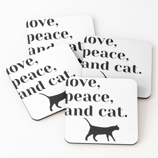 Item preview, Love, Peace, and Cat. designed and sold by fahrurrozzi.