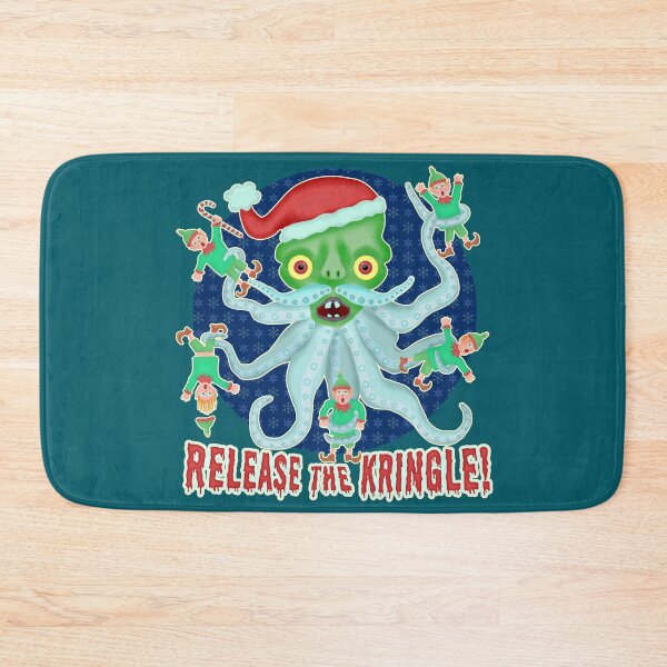 Item preview, Funny Christmas Release the Kringle Santa Claus Kraken designed and sold by emkayhess.