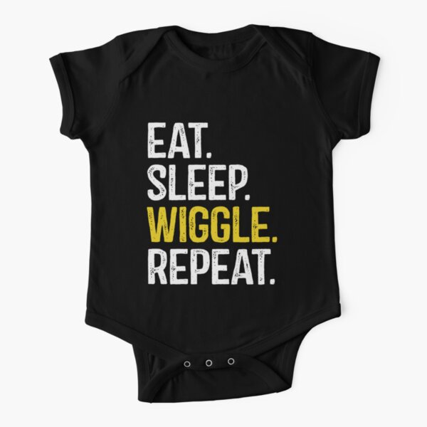 Eat Sleep Wiggle Repeat Short Sleeve Baby One-Piece