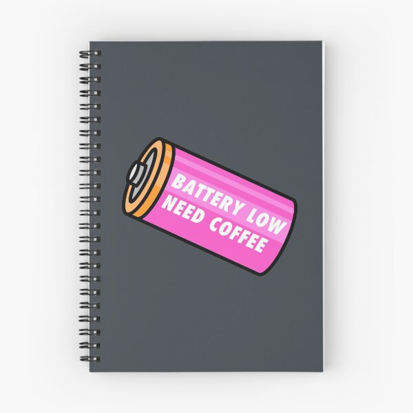 Item preview, Battery Low - Need Coffee! - Pink designed and sold by MOREDANKMEMES.
