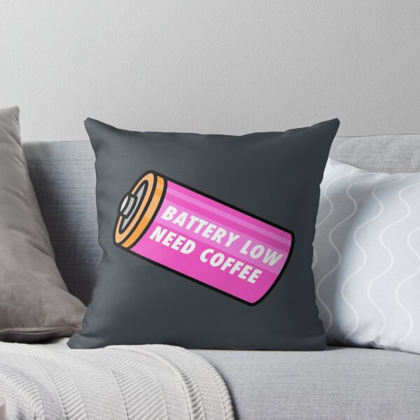 Item preview, Battery Low - Need Coffee! - Pink designed and sold by MOREDANKMEMES.