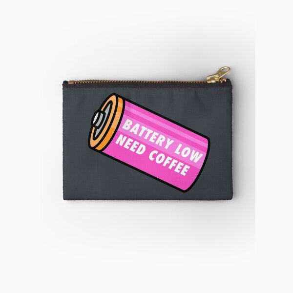 Item preview, Battery Low - Need Coffee! - Pink designed and sold by MOREDANKMEMES.