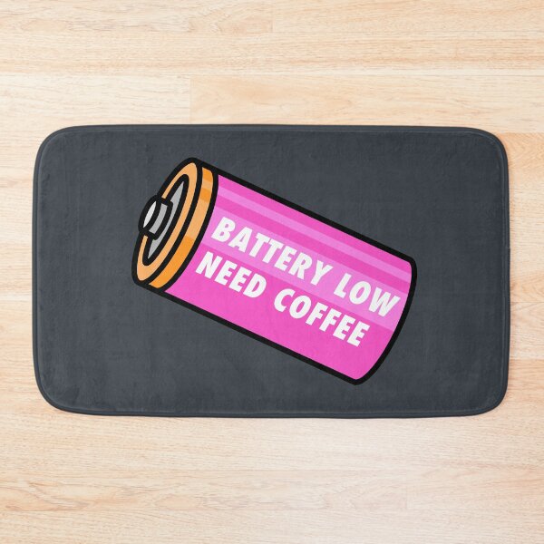 Item preview, Battery Low - Need Coffee! - Pink designed and sold by MOREDANKMEMES.