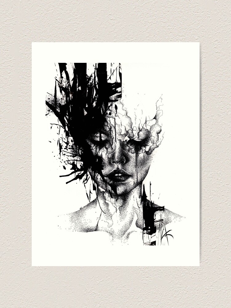 Shattered Mind Art Print By Kryokyma Redbubble