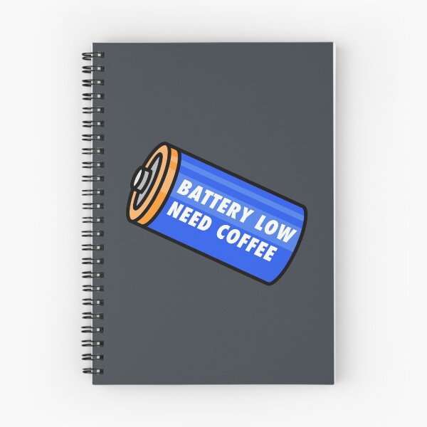 Item preview, Battery Low - Need Coffee! - Blue designed and sold by MOREDANKMEMES.