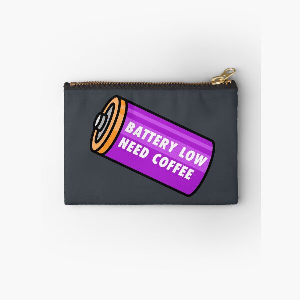 Item preview, Battery Low - Need Coffee! - Purple designed and sold by MOREDANKMEMES.