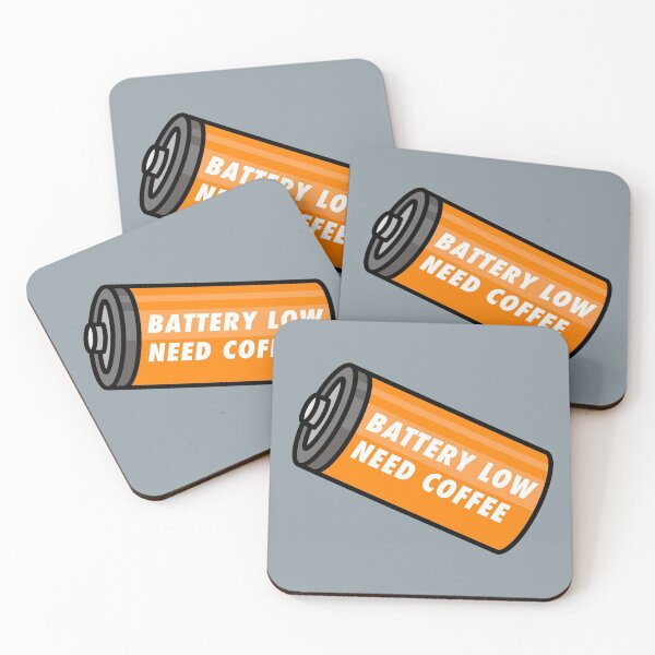 Item preview, Battery Low - Need Coffee! - Orange designed and sold by MOREDANKMEMES.