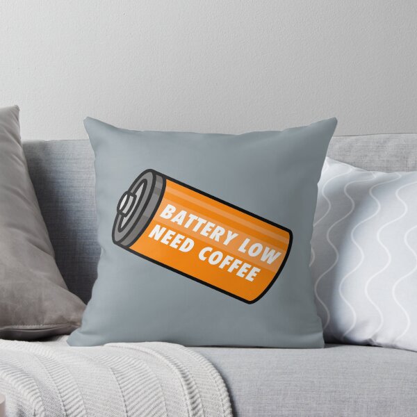 Item preview, Battery Low - Need Coffee! - Orange designed and sold by MOREDANKMEMES.