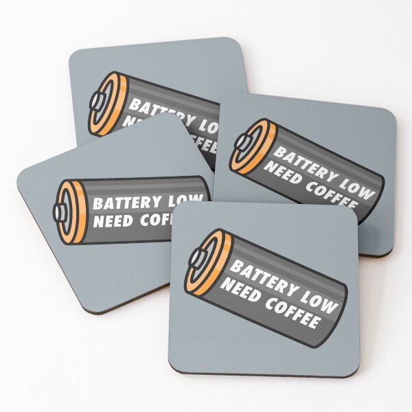 Item preview, Battery Low - Need Coffee! - Black designed and sold by MOREDANKMEMES.