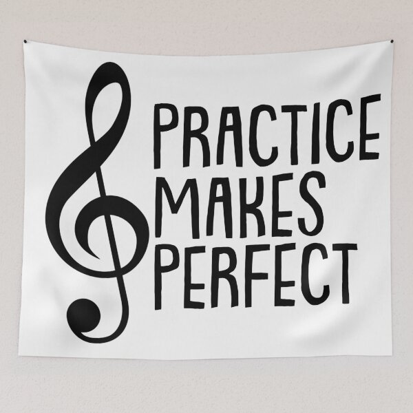 Item preview, Practice Makes Perfect Music | Treble Clef designed and sold by GeneticRambles Shop.