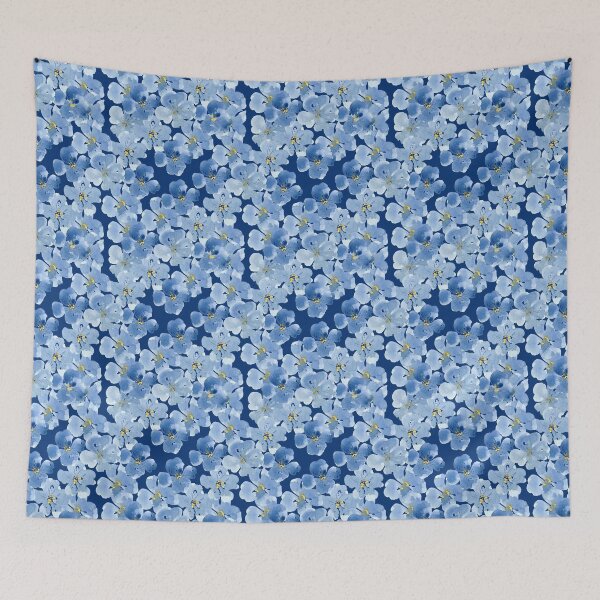 Item preview, Little Blue Flowers ~ Handpainted watercolor flowers designed and sold by ApricotBlossom.