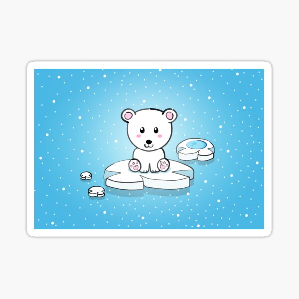 Osito polar kawaii Pegatina