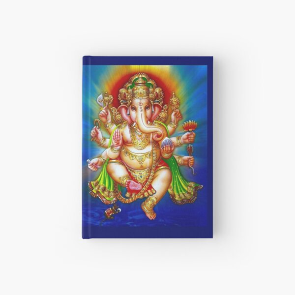 "GANESHA HINDU GOD" Vintage Deity Print Hardcover Journal