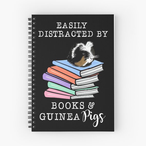 Item preview, Easily distracted by books & Guinea Pigs, guinea pig lovers, book lovers, pet, vet designed and sold by TheArtyApples.