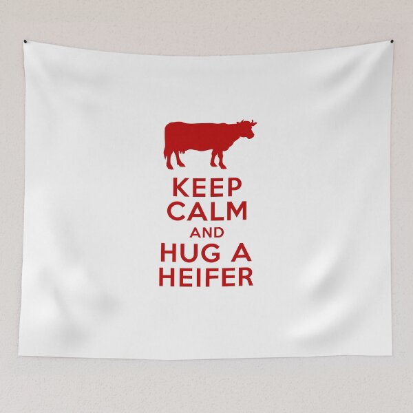 Item preview, Keep Calm and Hug a Heifer Dairy Farm designed and sold by AntiqueImages.
