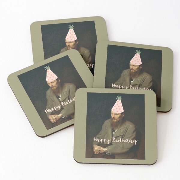 Item preview, Fyodor Dostoevsky Says Happy Birthday. Russian Literature Birthday Wishes designed and sold by kierkegaard.