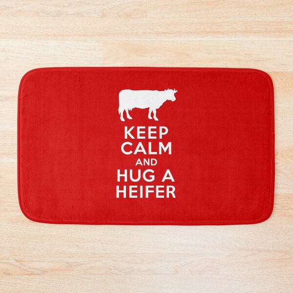 Item preview, Keep Calm and Hug a Heifer Cow Lover designed and sold by AntiqueImages.