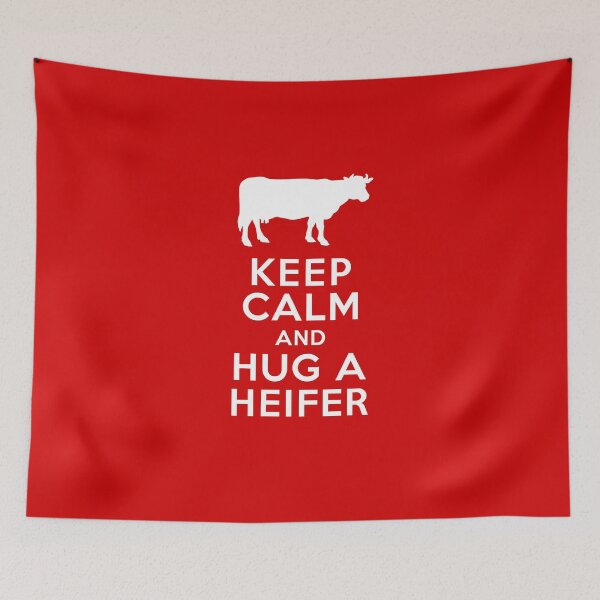 Item preview, Keep Calm and Hug a Heifer Cow Lover designed and sold by AntiqueImages.