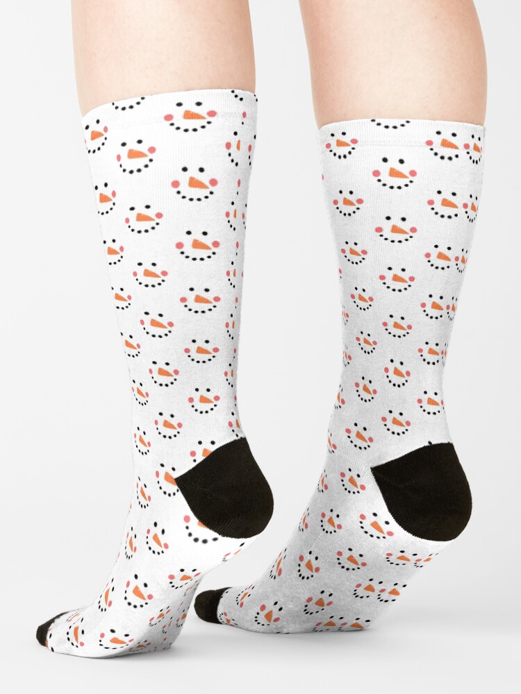 Alternate view of Snowman Face Socks